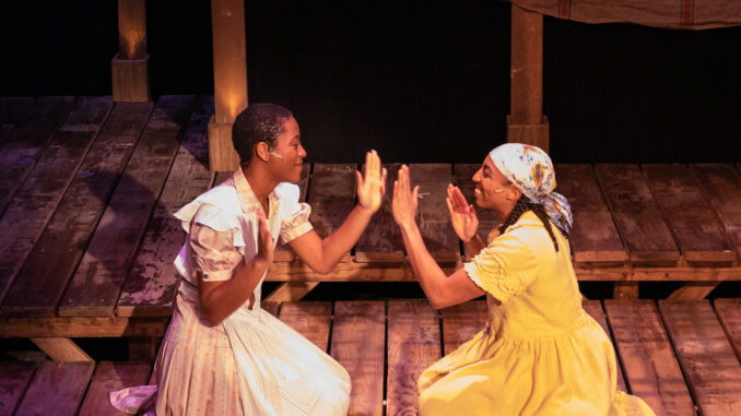TCP_Jonice_Bernard_and_Andrea_Fleming_as_sisters Young Nettie and Celie play together.